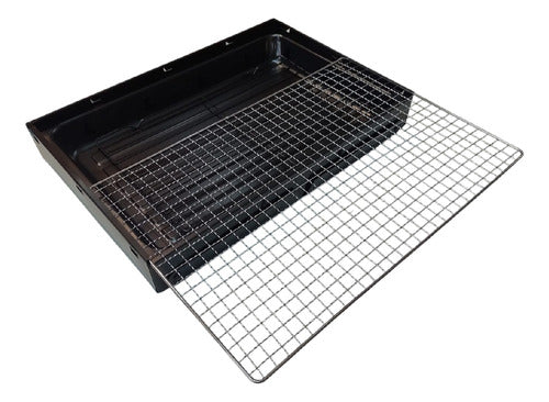 Parrilla Chica Carbon Portatil Plegable Camping Asado Tm Negro