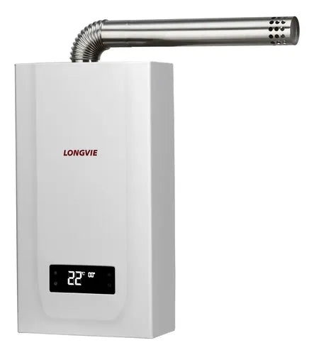 Calefón Digital Tiro Forzado Longvie Cf16-n Pilotless 16lts Blanco Gn