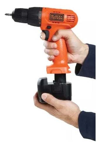 Taladro Atornillador Inalambrico Black & Decker Cd121ka  Naranja 1 Hz