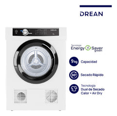 Secarropas Carga Frontal Por Calor 9kg Drean Sed090vbcl0 Blanco