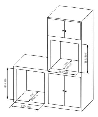 Horno Eléctrico De Empotrar Volcan Hc6ncv De 6 Funciones Negro