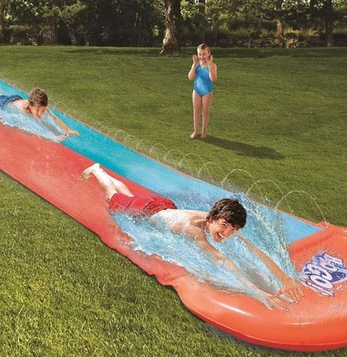 Deslizador Inflable Agua Double Slide Bestway 52328 Naranja Y Celeste
