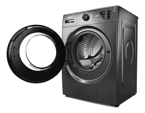 Lavarropas Frontal Whirlpool Wnq90as 9kg 1400rpm Inverter Gris Oscuro