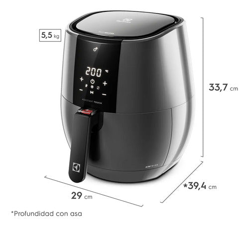 Freidora De Aire Electrolux Eaf20 De 3.2l Color Grafito
