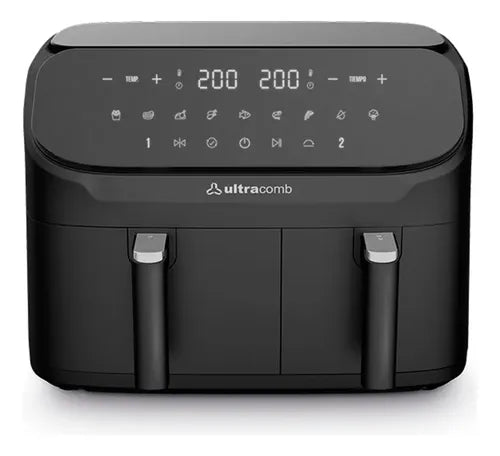 Freidora De Aire Ultracomb Fr-8626 11,2 Litros Con Control De Temperatura Y Superficie Antiadherente Negro