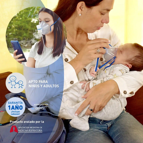 Nebulizador Mesh Minimesh Silfab Nm10 Manos Libres Blanco