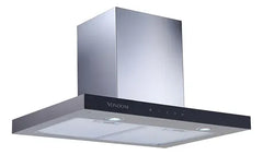 Campana Para Cocina Vondom De Pared Con Frente Negro Y 60 Cm Plateado Y Negro