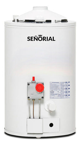 Termotanque Señorial 30 Litros Alta Recuperacion Línea A Gas Color Blanco