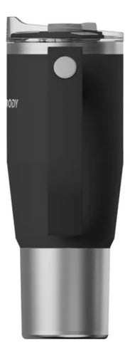 Vaso Térmico Mug Peabody Pemg1200 Negro 1200ml Doble Tapa Cs Negro Lisa