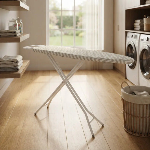 Tabla De Planchar Plegable 128 x 88cm de 6 Alturas Porta Plancha