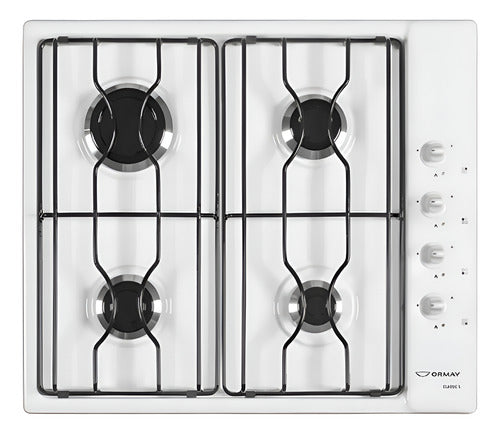 Anafe De Empotrar Ormay Classic S Blanco Multigas Clase A Blanco