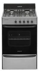 Cocina A Gas Longvie 12231x 56cm Inox Cajón Parrilla Acero Inoxidable