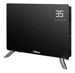 Calefactor Electrico Panel De Vidrio Liliana Glassy Ppv250r Negro