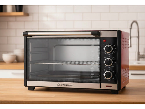 Horno Eléctrico Ultracomb Uc45acn Con 2 Anafes 45lts Rojo