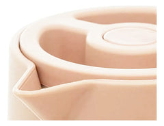 Jarra Termo Con Manija De Madera Pico Vertedor de 1l Beige