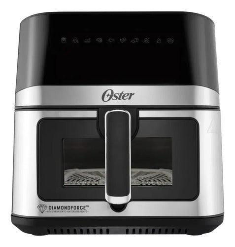 Freidora De Aire Digital Oster Con Ventana 7.5 Litros Gris