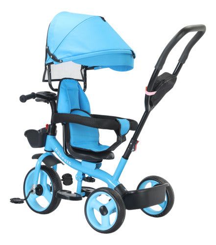 Triciclo Bebesit Celeste 360° Joy 3 Luz Barra De Empuje