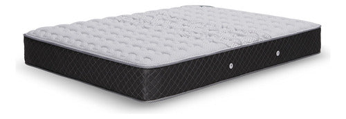 Colchón De Resortes Cannon Resortes Doral 2 Plazas 140x190x27 Gris/negro