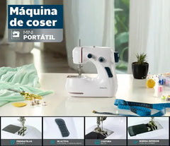 Máquina De Coser Mini Philco Mcp2401 2 Velocidades Color Blanco