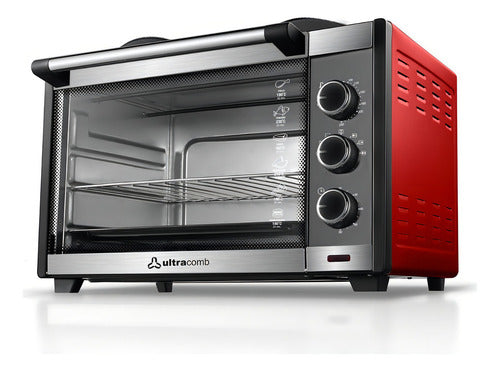 Horno Eléctrico Ultracomb Uc45acn Con 2 Anafes 45lts Rojo