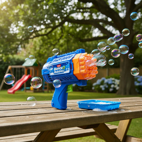 Juguetes Zuru Lanzador De Burbujas 7696 X-shot Bunch Bubbles Azul