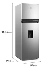 Heladera Gafa 257l No Frost Con Dispenser Agua Hgnw255p Plata