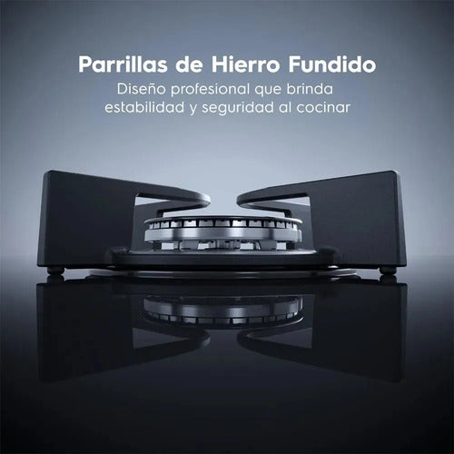 Cocina A Gas Electrolux Efficient 4 Hornallas F4egb Negro