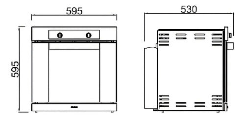 Horno Eléctrico Longvie He1900 Empotrable De 56 L Con Convección Y Grill Acero Inoxidable