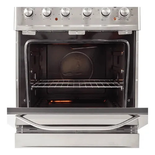 Cocina Electrica Kanjiblack 60cm Kjh-ekxl01v Plateado