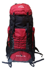 Mochila Para Camping Trekking Outdoor Tm Roja De 90lts Color Rojo Diseño De La Tela Liso