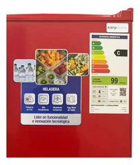 Heladera Frigobar Kanjihome Kjh-50vin-r Retro De 50lts Rojo