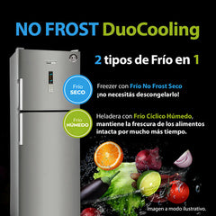 Heladera Koh-i-noor Khga41di/9 No Frost Inverter 417l Acero Plateado