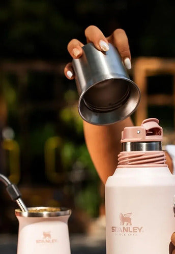 Termo Stanley Original Mate System Classic De 800ml Rosa Claro