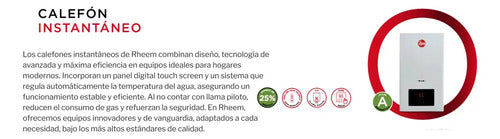 Calefón Rheem Gas Natural R7-14l-gn-xi-d 14lts Sin Piloto Color Blanco Tipo De Gas Gn