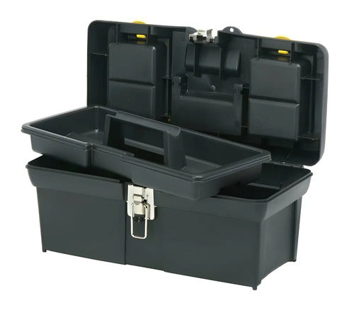 Caja De Herramientas Stanley 16  Series 2000 De Plástico 20.6cm X 40.3cm X 18.1cm Negra Y Amarilla Negro/amarillo