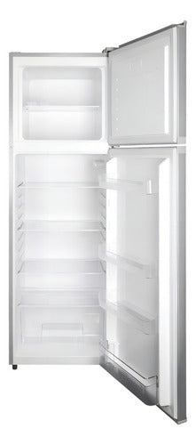 Heladera Con Freezer Ciclica 300l Telefunken Hd300 Silver Color Plateado