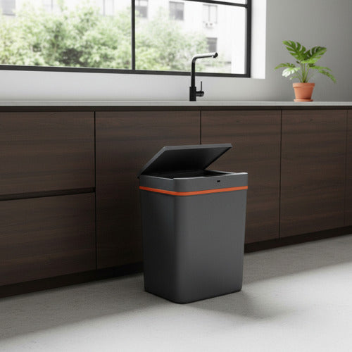 Cesto De Basura Con Sensor Inteligente Vivendi 51303 De 15l Gris