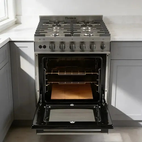 Cocina Comercial Florencia 5838 De 4 Hornallas 56cm Inox