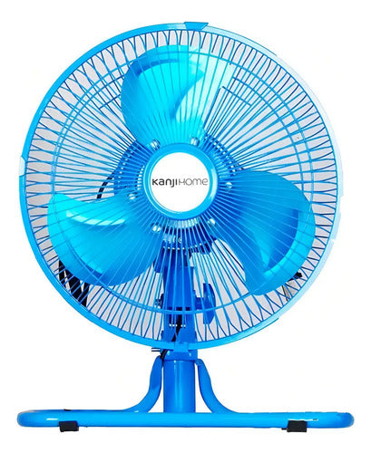 Ventilador 10 Kanji 3 En 1 Kjh-fi1006501 96cm 3 Velocidades Color De La Estructura Celeste Color De Las Aspas Plateado Diámetro 25 Cm Frecuencia 0 Material De Las Aspas Metal