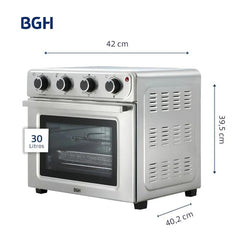 Bgh Horno Eléctrico Bhe30fx25t Air Fryer Convección Grill 1600w 30l Plateado
