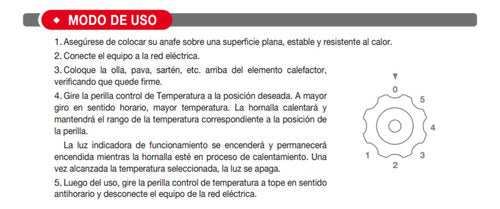 Anafe Eléctrico Doble Liliana Aa904 5 Niveles 1000/1500w Negro