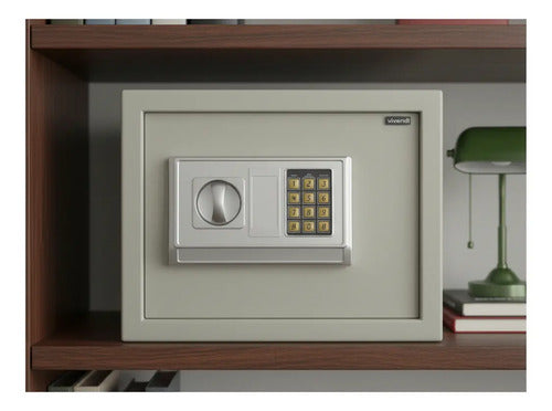 Caja Fuerte De Seguridad Digital 38x30x30cm Beige Vivendi Beige