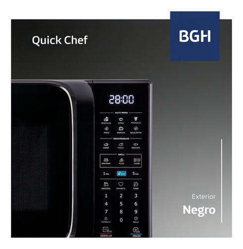 Microondas Digital Bgh B120dn20i 20lt Negro
