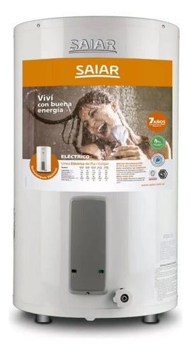 Termotanque Eléctrico Saiar Tepc085 85l Conexión Superior Blanco