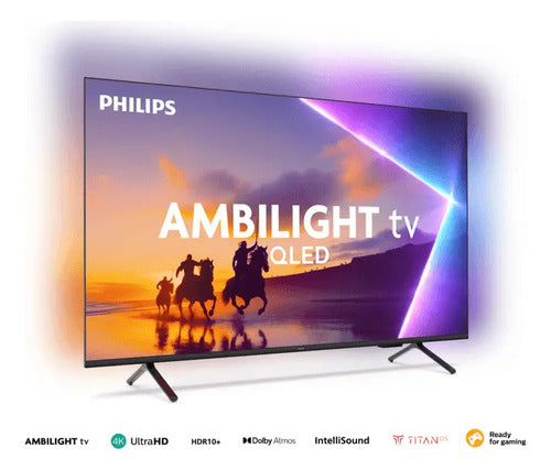 Smart Tv Qled 4k Philips 55 Con Ambilight 55pud8250/77