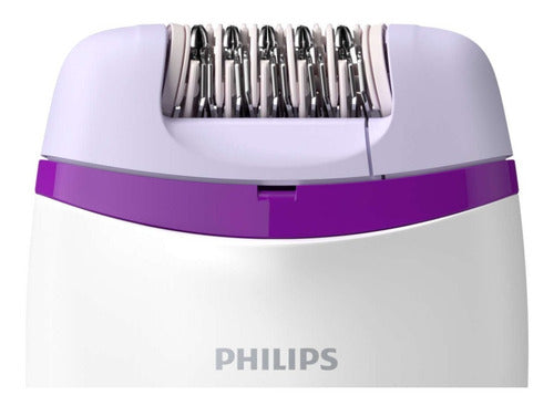 Depiladora Philips Bre225/00 Con Cable Cabezal Labable Color Blanco Y Morado