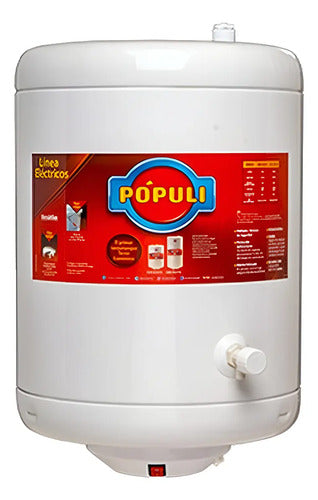 Termotanque Electrico Ecotermo Populi De Carga Inferior 49l Blanco