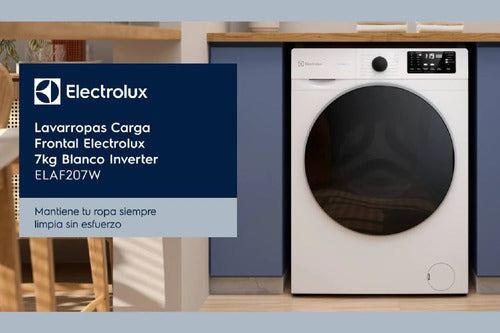 Lavarropas Carga Frontal Electrolux Elaf207w 7kg Inverter Blanco