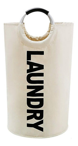 Cesto Canasto Ropa Sucia Con Manijas Metalicas Tio Musa Natural