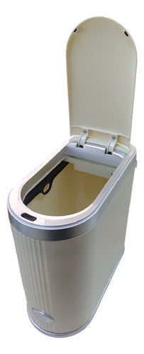 Cesto Basura Rectangular Inteligente Con Sensor Vivendi 12l Beige